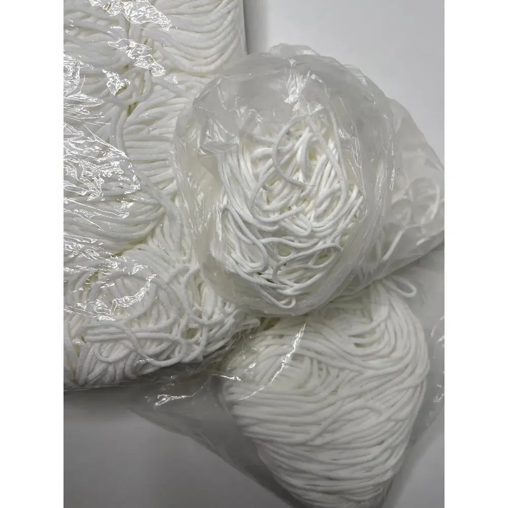 LOT White Elastic Cord String — Mixed Sizes! Sewing Clothing Crafts Masks 1.7lbs